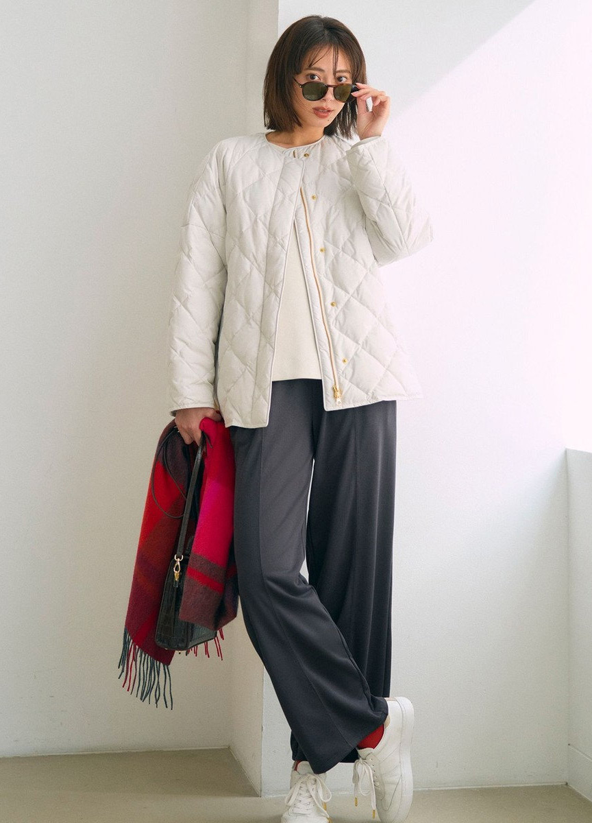 絎縫布勞森羽絨短外套